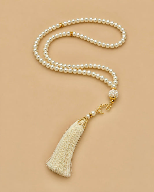 Tasbih 99 perles blanc