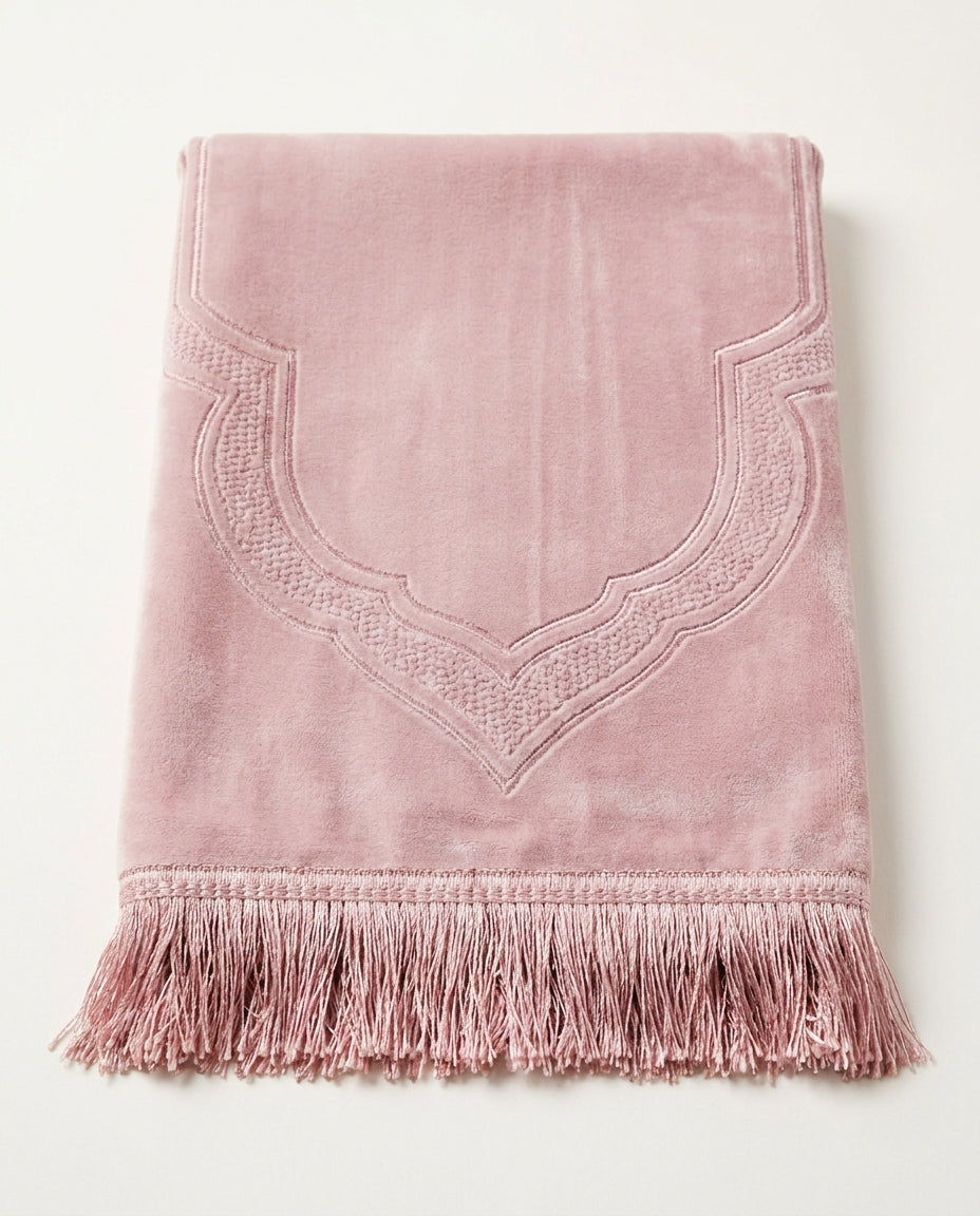 Tapis de prière matelassé - Rose