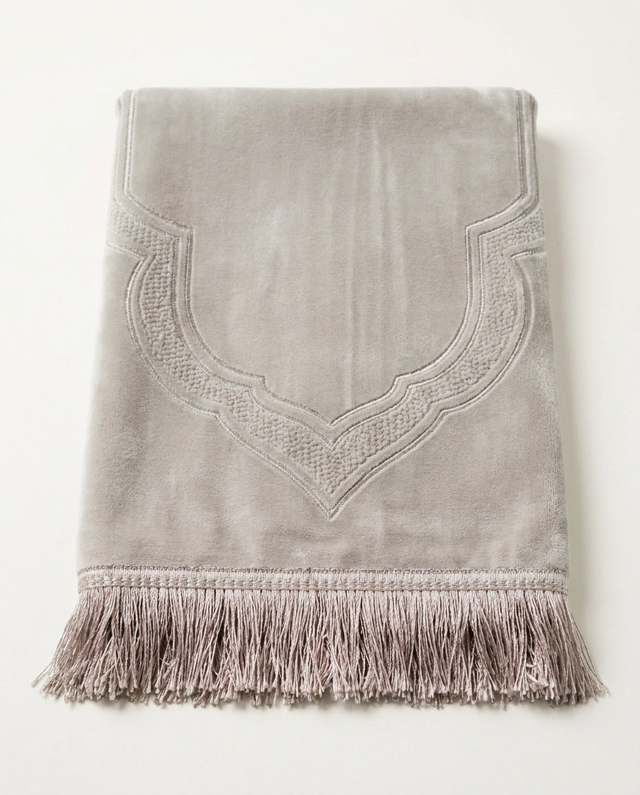 Tapis de prière matelassé - Gris clair