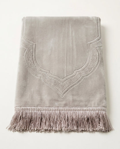 Tapis de prière matelassé - Gris clair