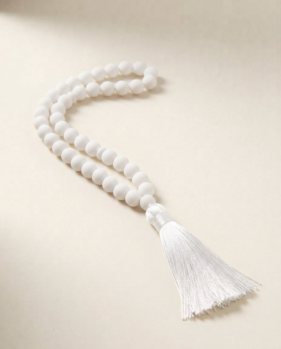 Tasbih chapelet islamique — Blanc