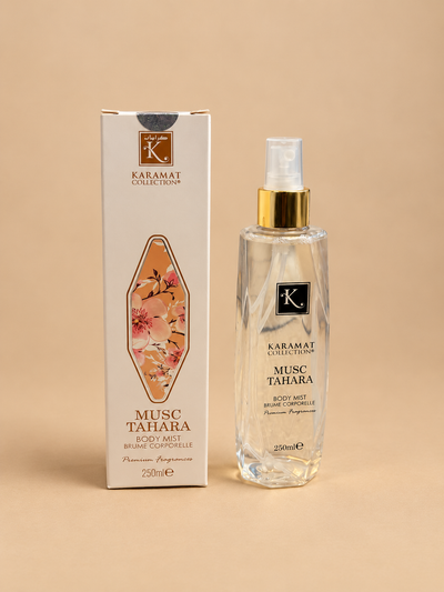 Brume corporelle Karamat Musc Tahara 250 ml avec sa boîte