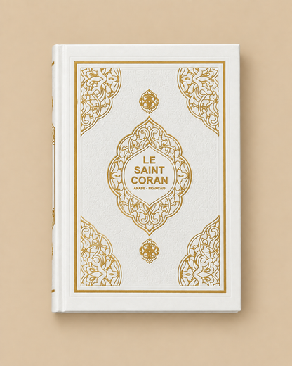 Coran bilingue arabe-français blanc de l'ensemble Coran et tasbih