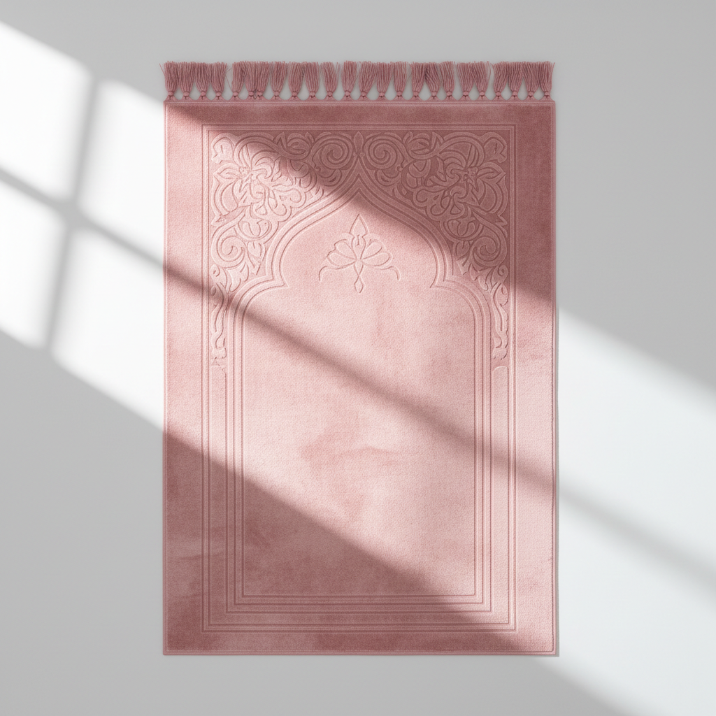 Tapis de prière velours Rose