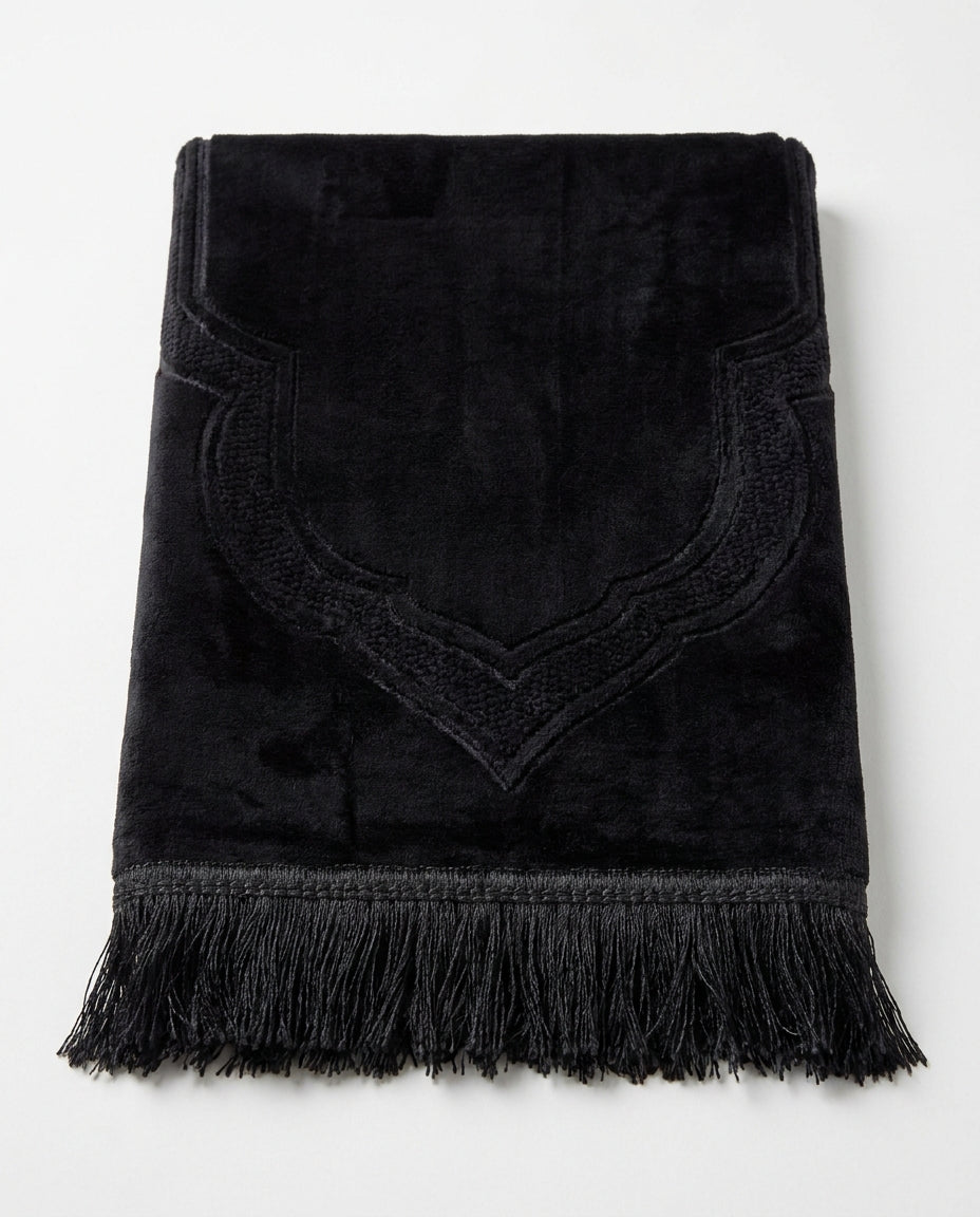 Tapis de prière matelassé - Noir