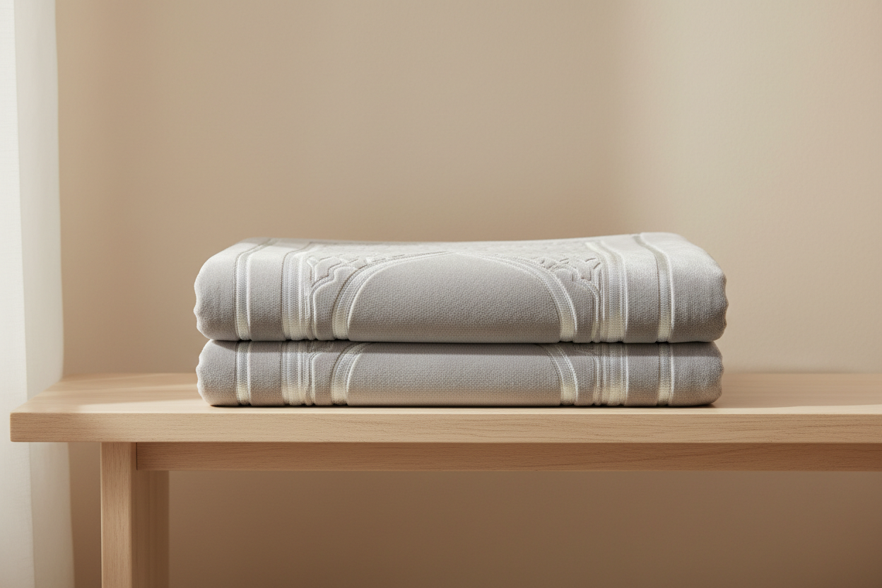 Tapis de prière en velours gris
