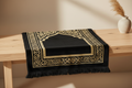 Tapis de prière en velours noir
